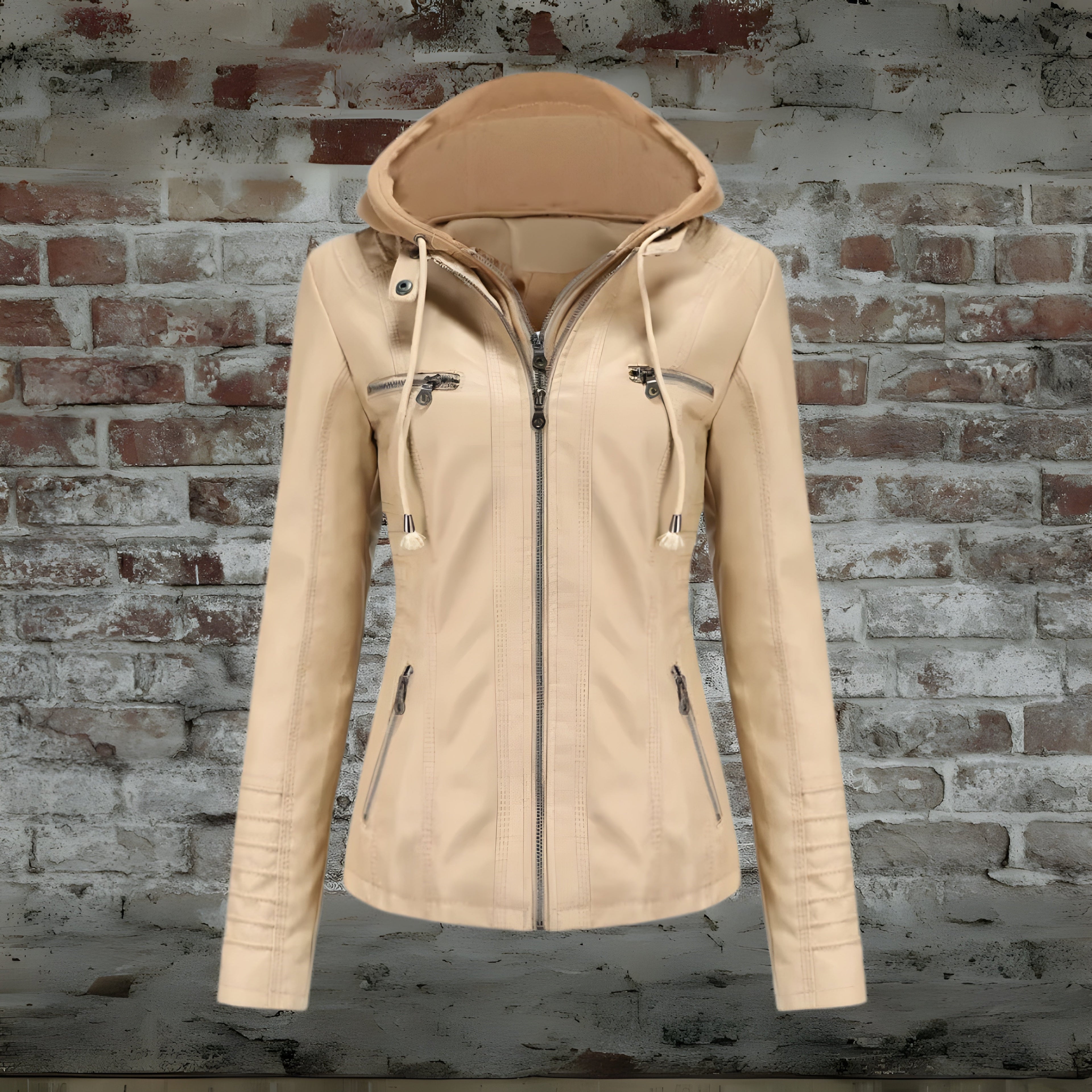 Women's Long Coat with Detachable Hood