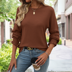 Women's Soft Knit Sweater – Caramel