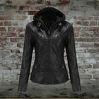 Women's Long Coat with Detachable Hood