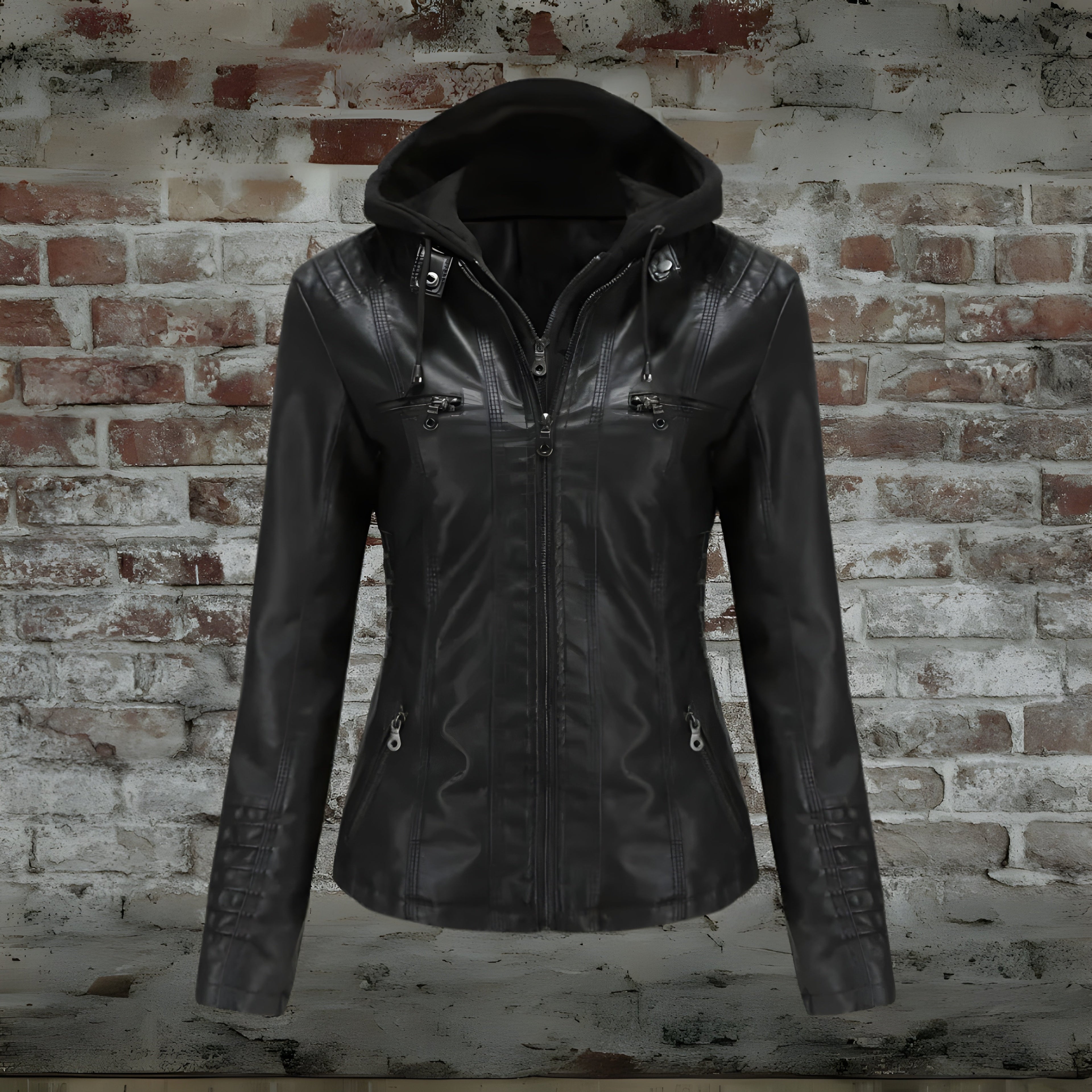 Women's Long Coat with Detachable Hood