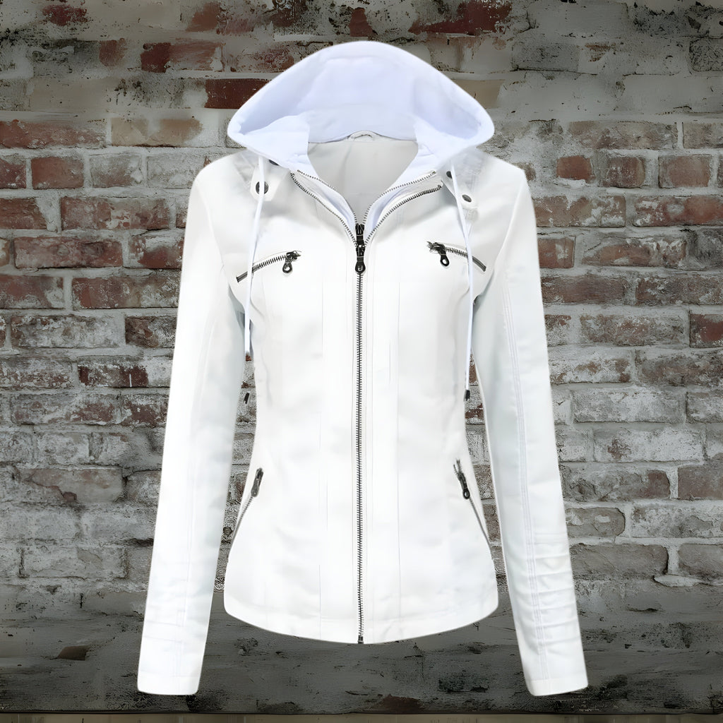 Women's Long Coat with Detachable Hood