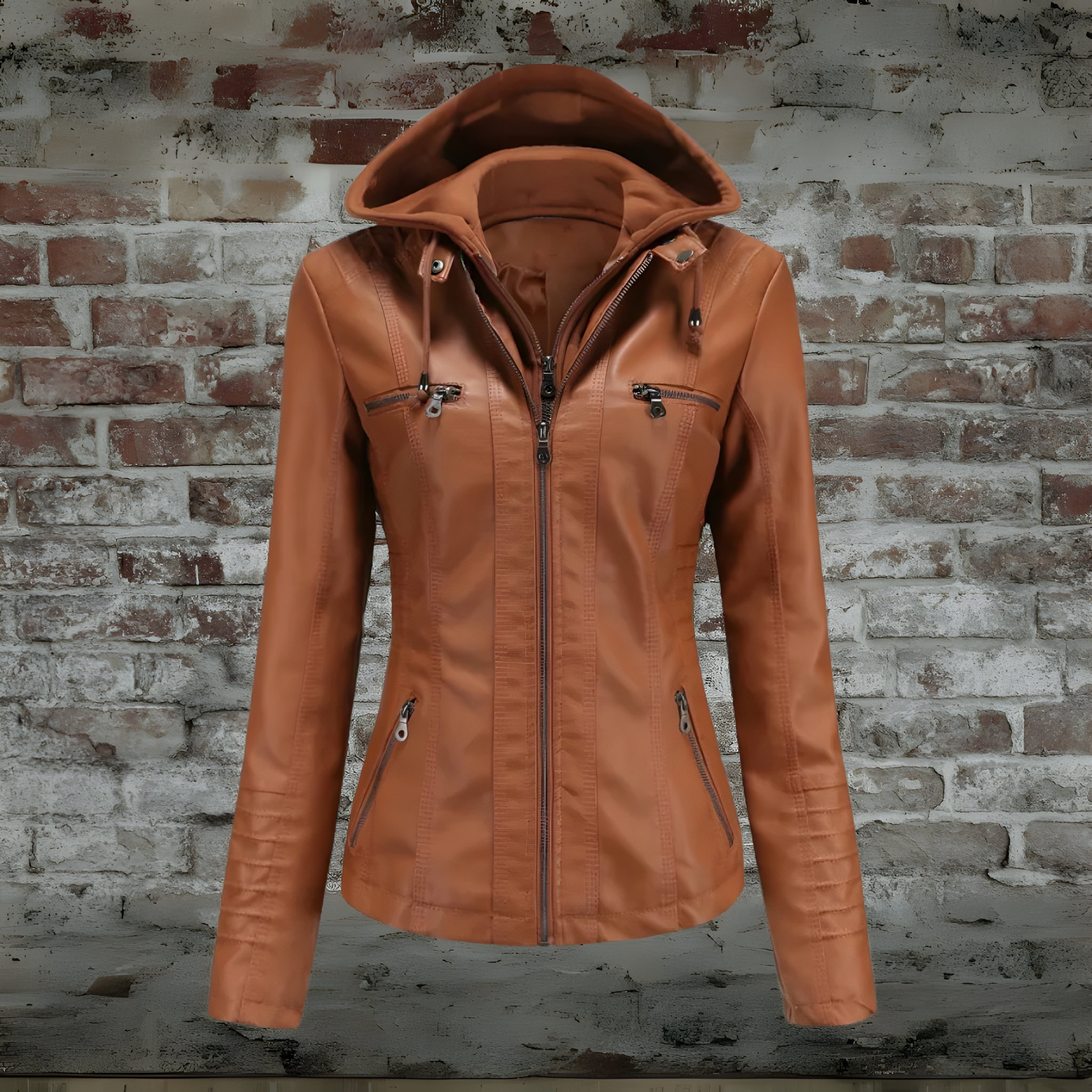 Women's Long Coat with Detachable Hood