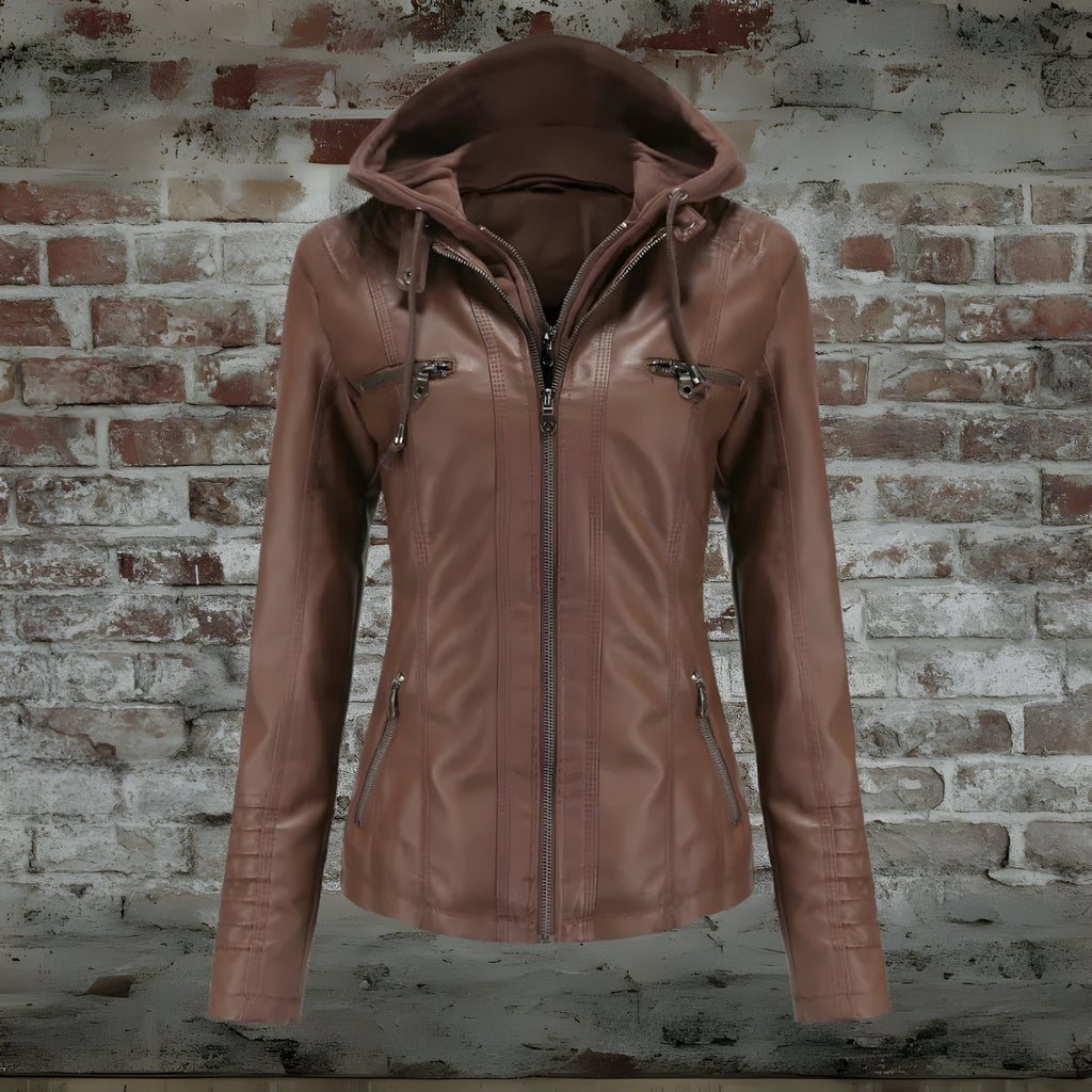 Women's Long Coat with Detachable Hood