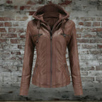 Women's Long Coat with Detachable Hood