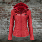 Women's Long Coat with Detachable Hood
