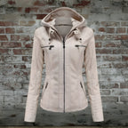 Women's Long Coat with Detachable Hood