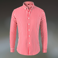Men's Classic Striped Shirt – Red