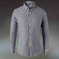 Men's Classic Striped Shirt – Black