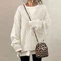Women's Oversized Cable Knit Sweater | Chunky Pullover for Cozy Winter Style