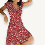 Women's Elegant Summer Dress with Deep V-Neck