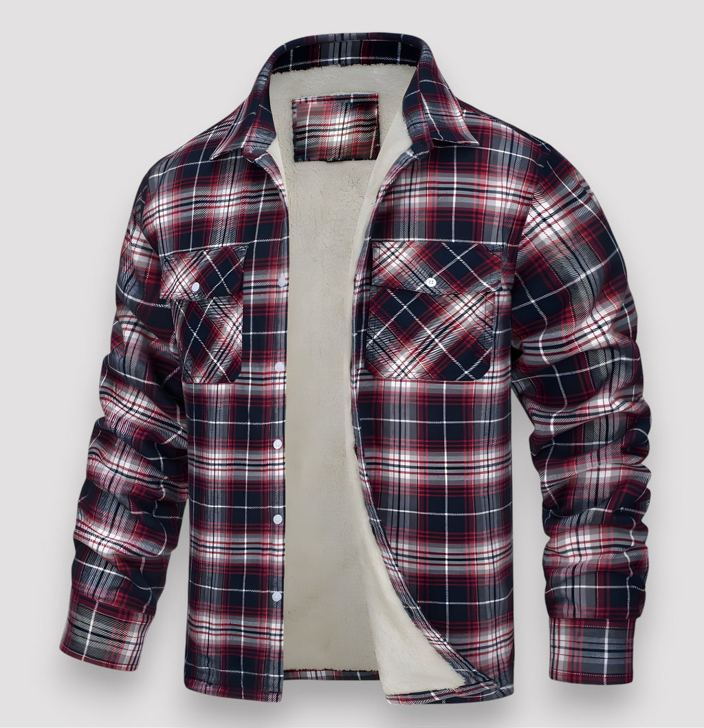Men's Plaid Flannel Shirt Jacket | Classic Lumberjack Shacket for Fall & Winter