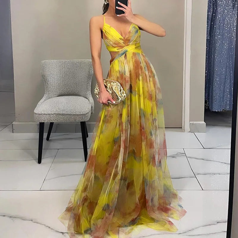 Women's Enchanting Floral Maxi Dress