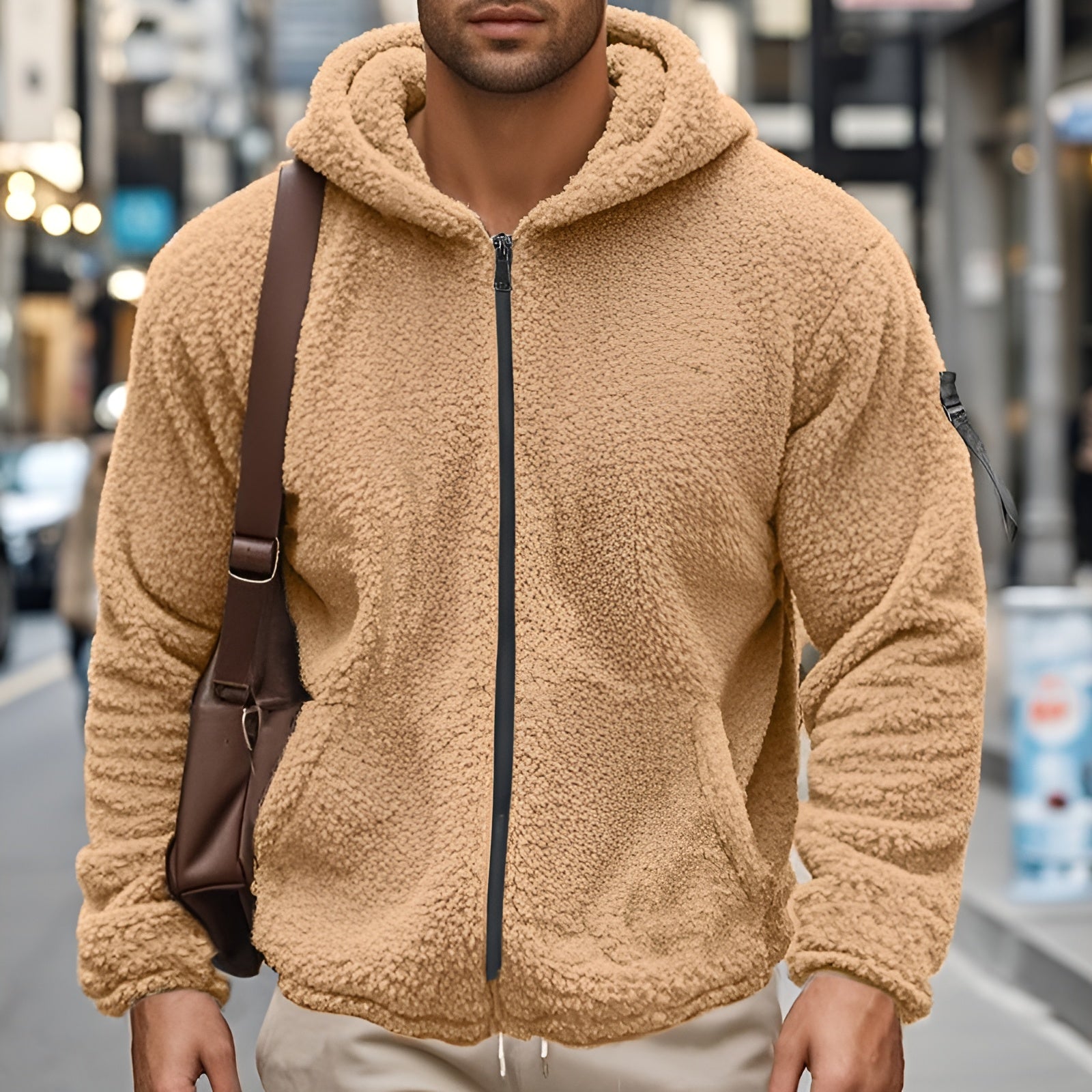 Men's Fleece Jacket | Casual Comfort Zip-Up Outdoor Jacket