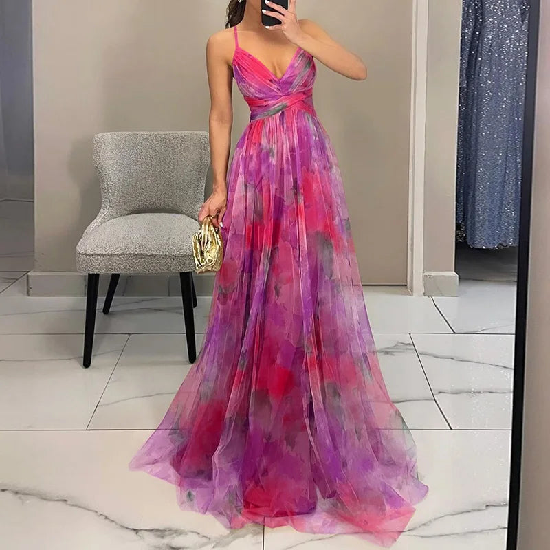 Women's Enchanting Floral Maxi Dress