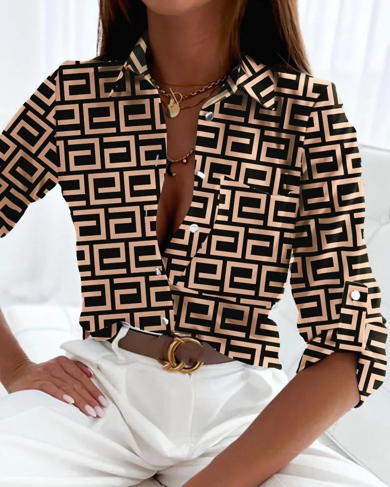 Women's Trendy Artistic Print Blouse