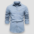 Men's Slim Fit Cotton Denim Shirt