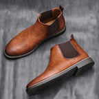 Men's Classic Chelsea Boots | Timeless Leather-Look Ankle Boots for the Modern Man