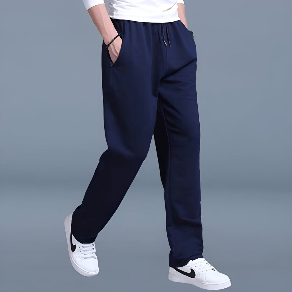 Men's Elastic Waist Comfort Pants | Breathable Lightweight Trousers for Everyday Wear