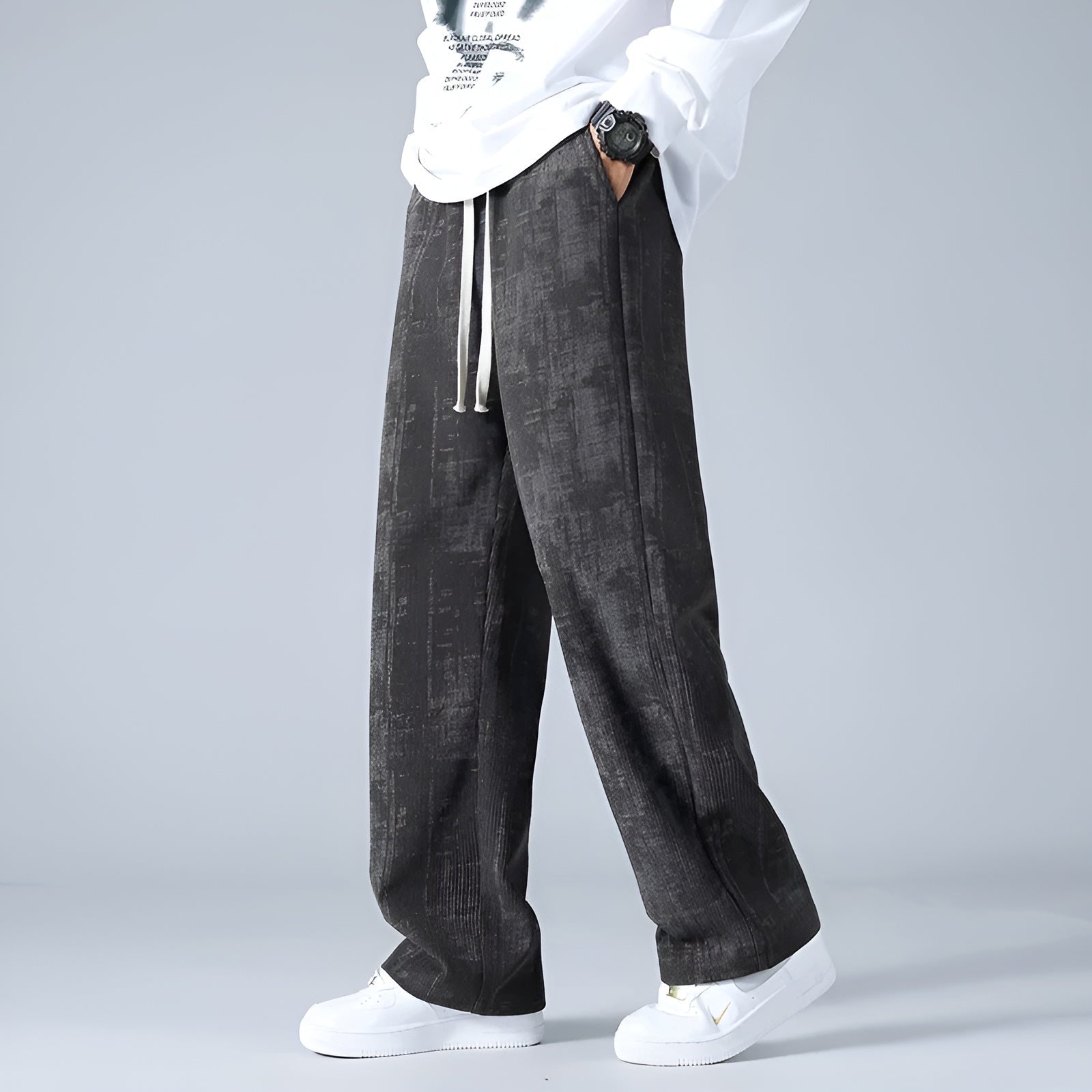 Men's Corduroy Jogger Pants | Comfortable Casual Sweatpants with Textured Finish