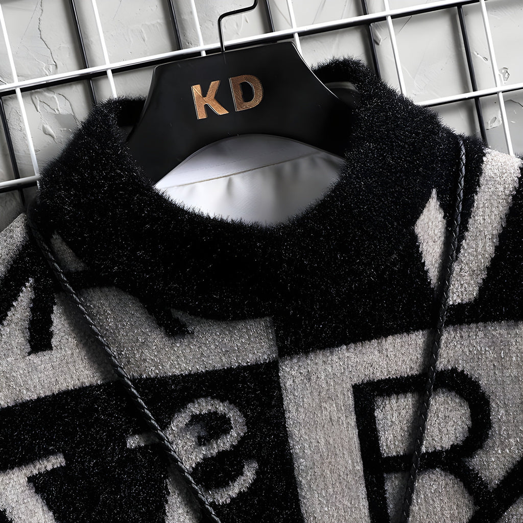 Men's Striped Knit Sweater | Classic Crewneck Knitwear with Bold Color Block Design