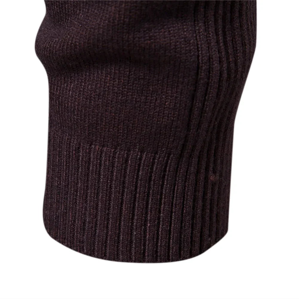 Men's Turtleneck Slim Fit Sweater | Soft Knit Pullover in Multiple Colors