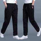 Men's Elastic Waist Comfort Pants | Breathable Lightweight Trousers for Everyday Wear