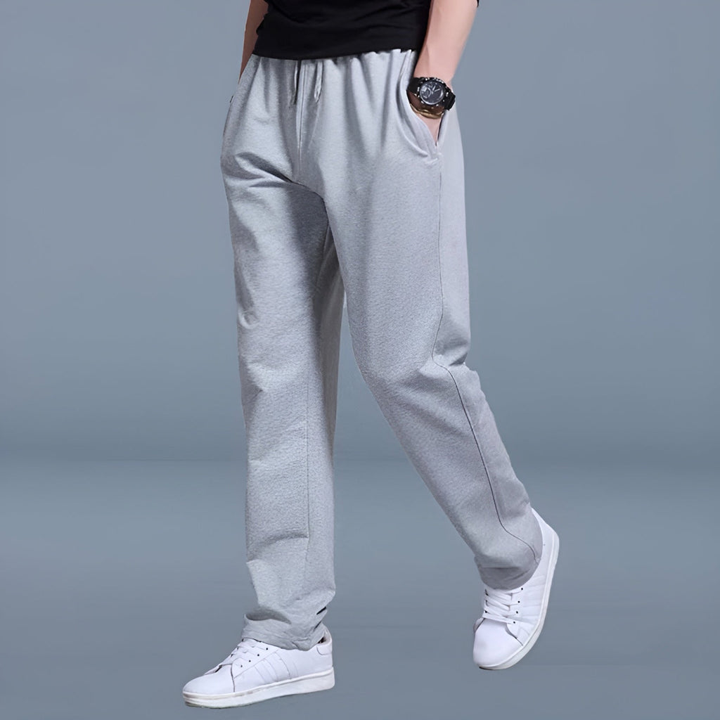 Men's Elastic Waist Comfort Pants | Breathable Lightweight Trousers for Everyday Wear