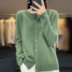 Women's Soft Knit Button-Up Cardigan | Casual Relaxed Sweater in Multiple Colors