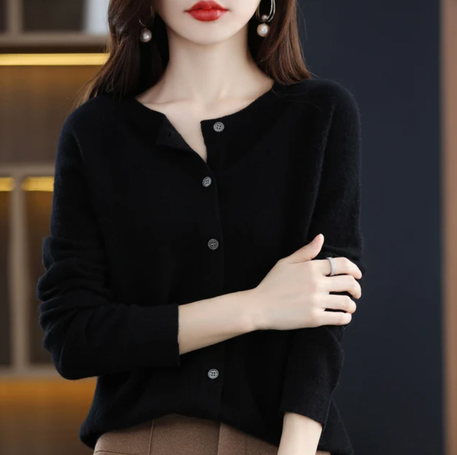 Women's Soft Knit Button-Up Cardigan | Casual Relaxed Sweater in Multiple Colors
