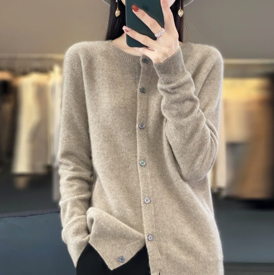 Women's Soft Knit Button-Up Cardigan | Casual Relaxed Sweater in Multiple Colors