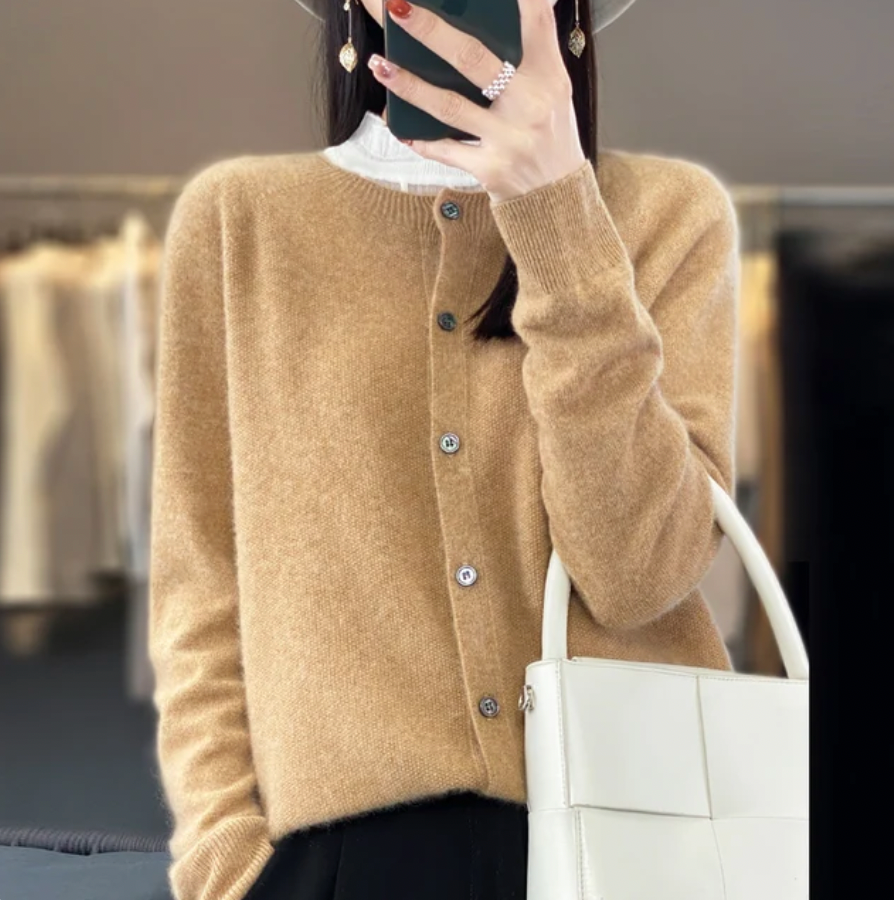 Women's Soft Knit Button-Up Cardigan | Casual Relaxed Sweater in Multiple Colors