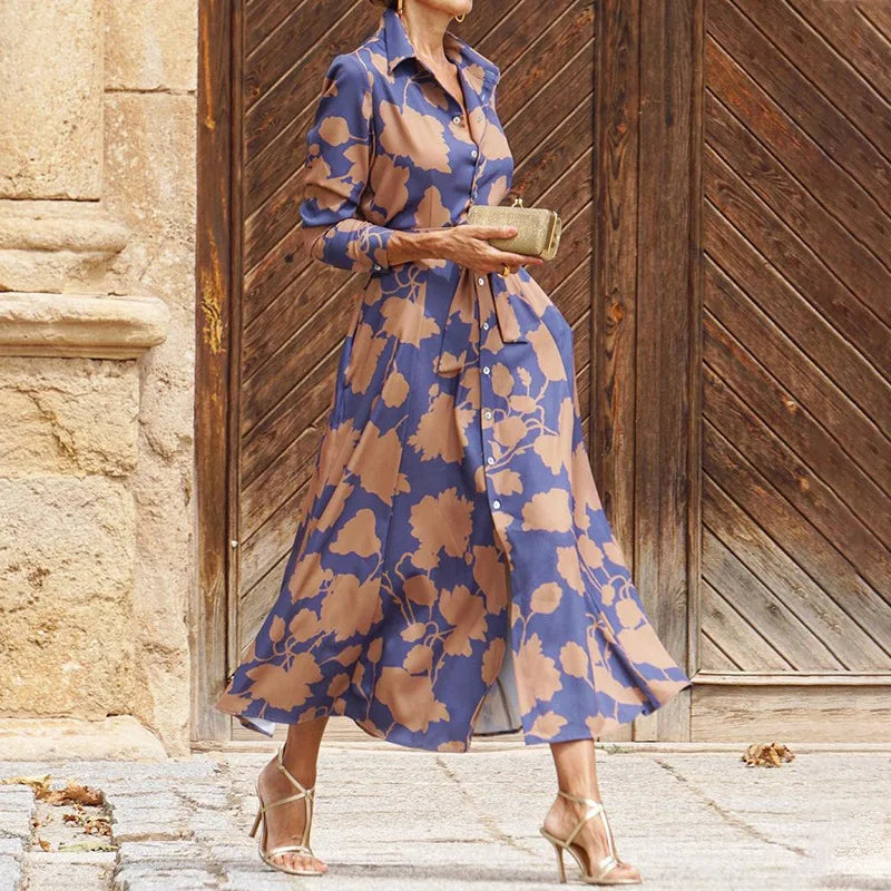 Women's Classic Shirt Dress with Timeless Elegance