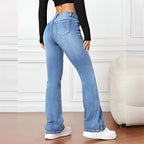 Women's Vintage Wide-Leg Jeans | Mid-Rise Relaxed Denim Pants with Retro Style