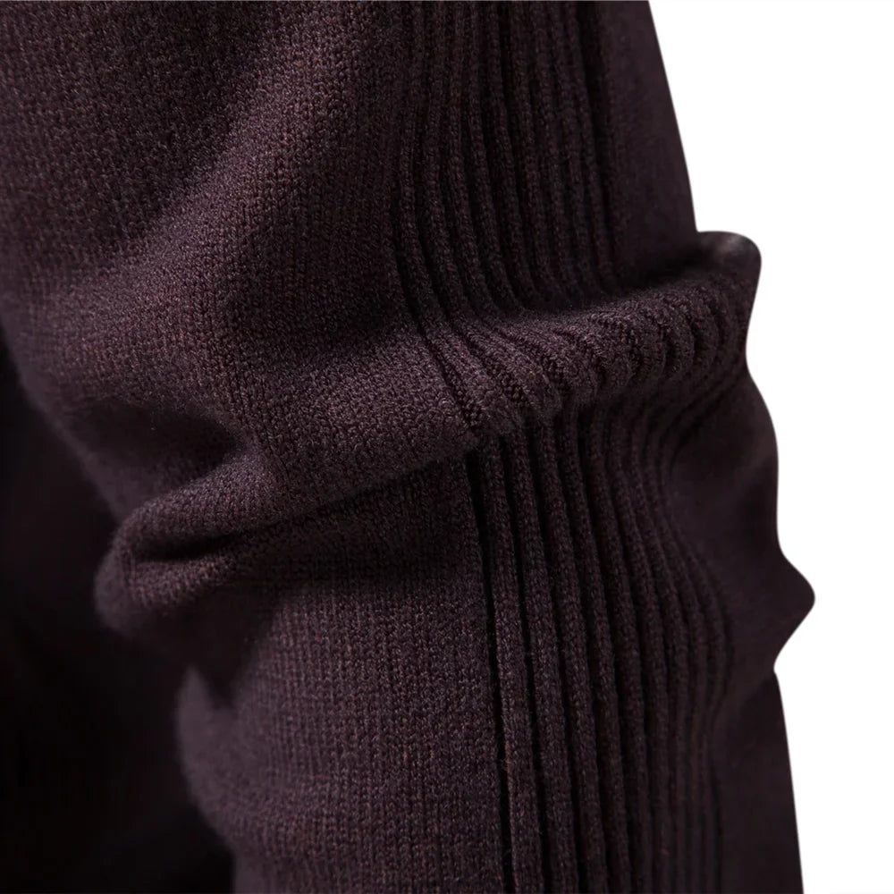 Men's Turtleneck Slim Fit Sweater | Soft Knit Pullover in Multiple Colors