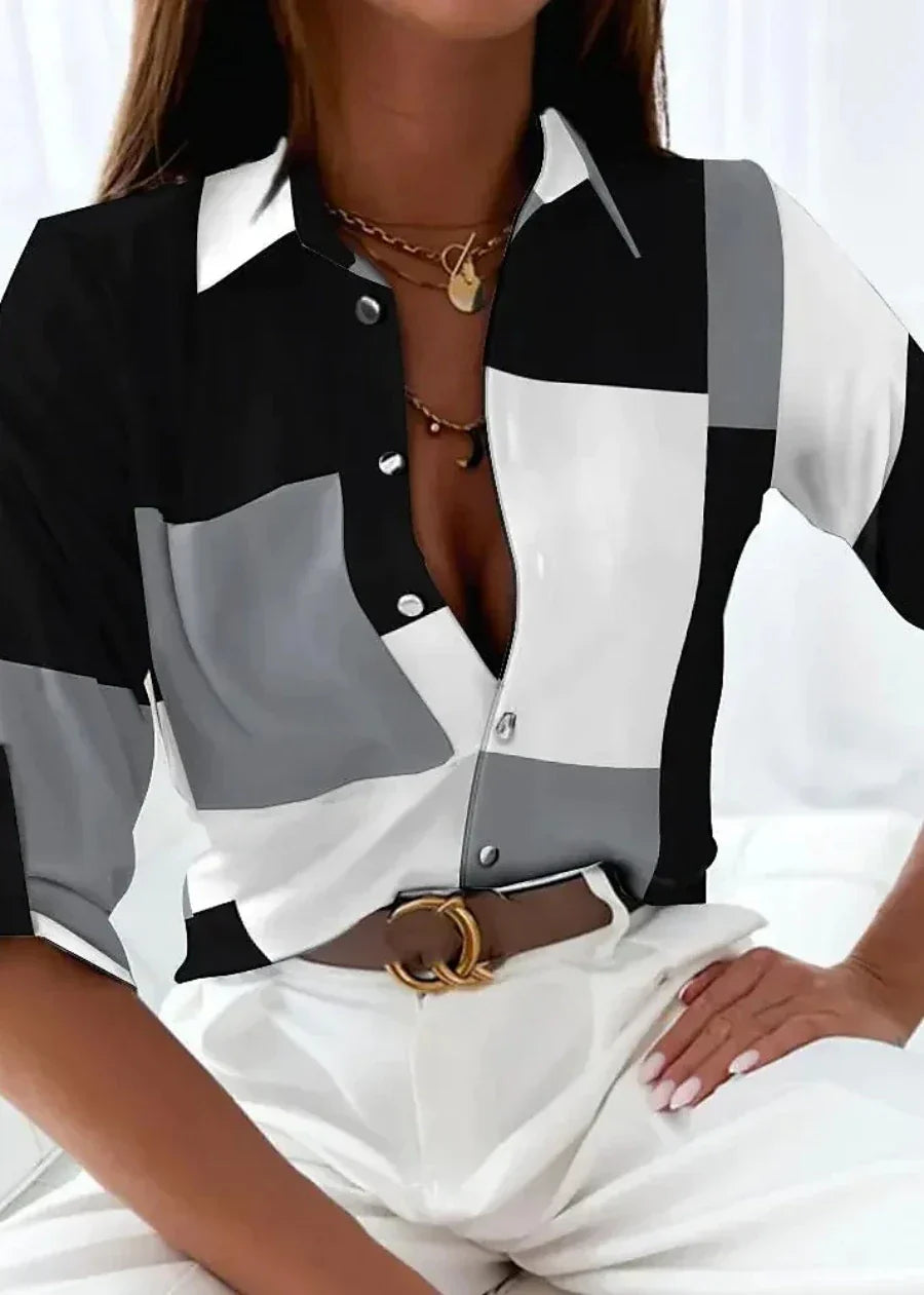 Women's Modern Blouse with Elegant Print