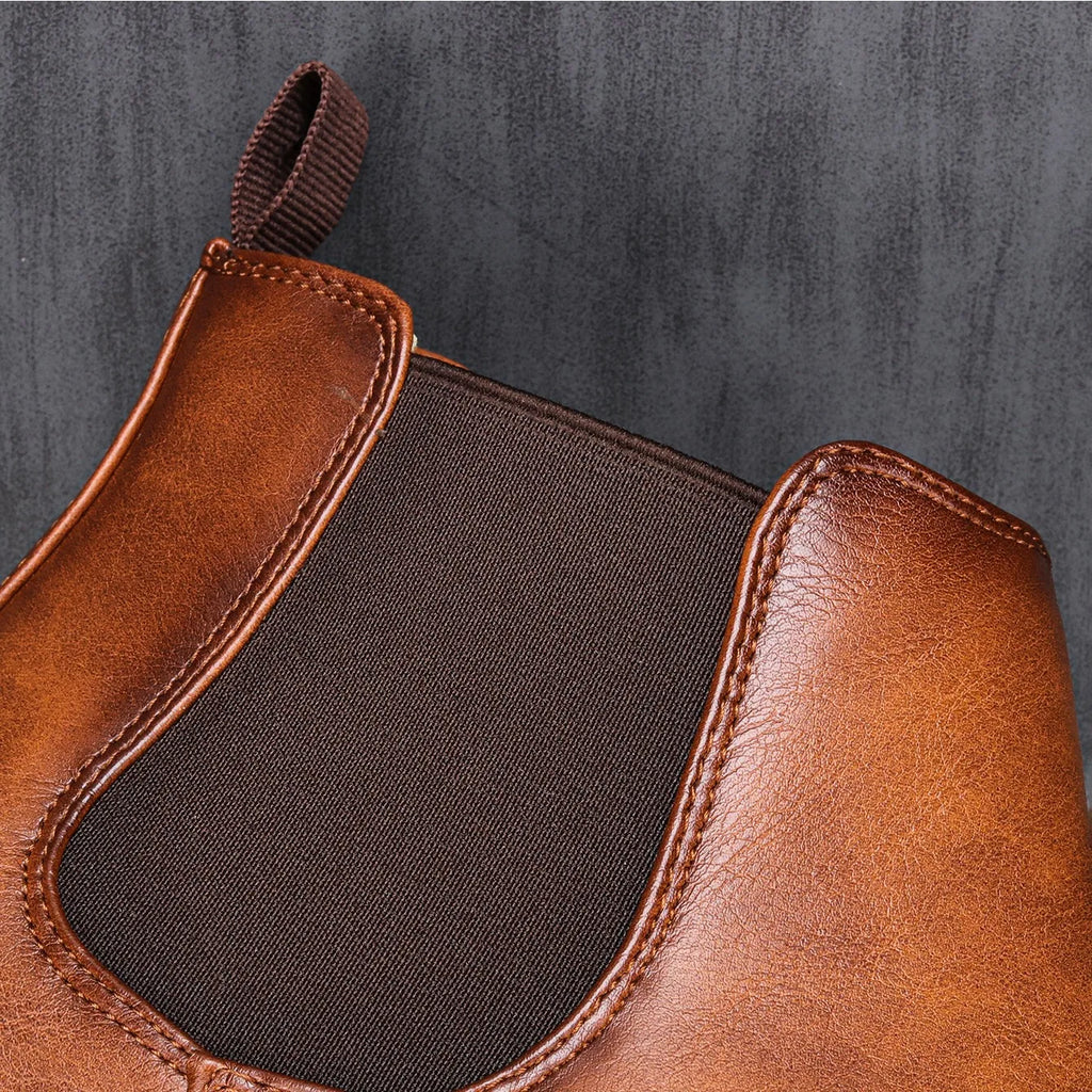Men's Classic Chelsea Boots | Timeless Leather-Look Ankle Boots for the Modern Man