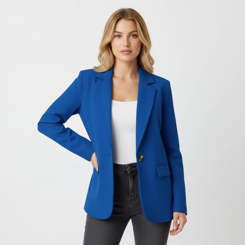Elegant Women's Blazer – Tailored Fit Classic Smart Casual Jacket