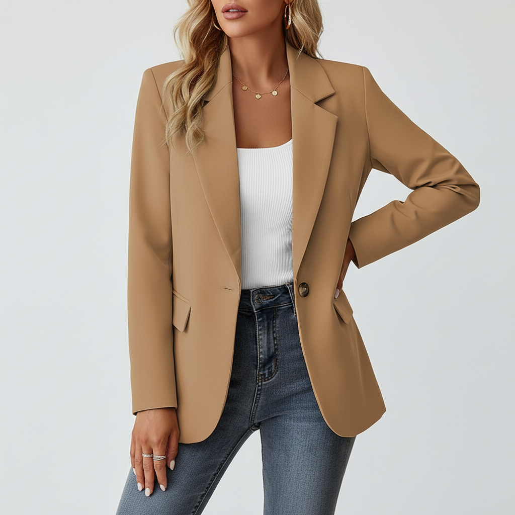 Elegant Women's Blazer – Tailored Fit Classic Smart Casual Jacket
