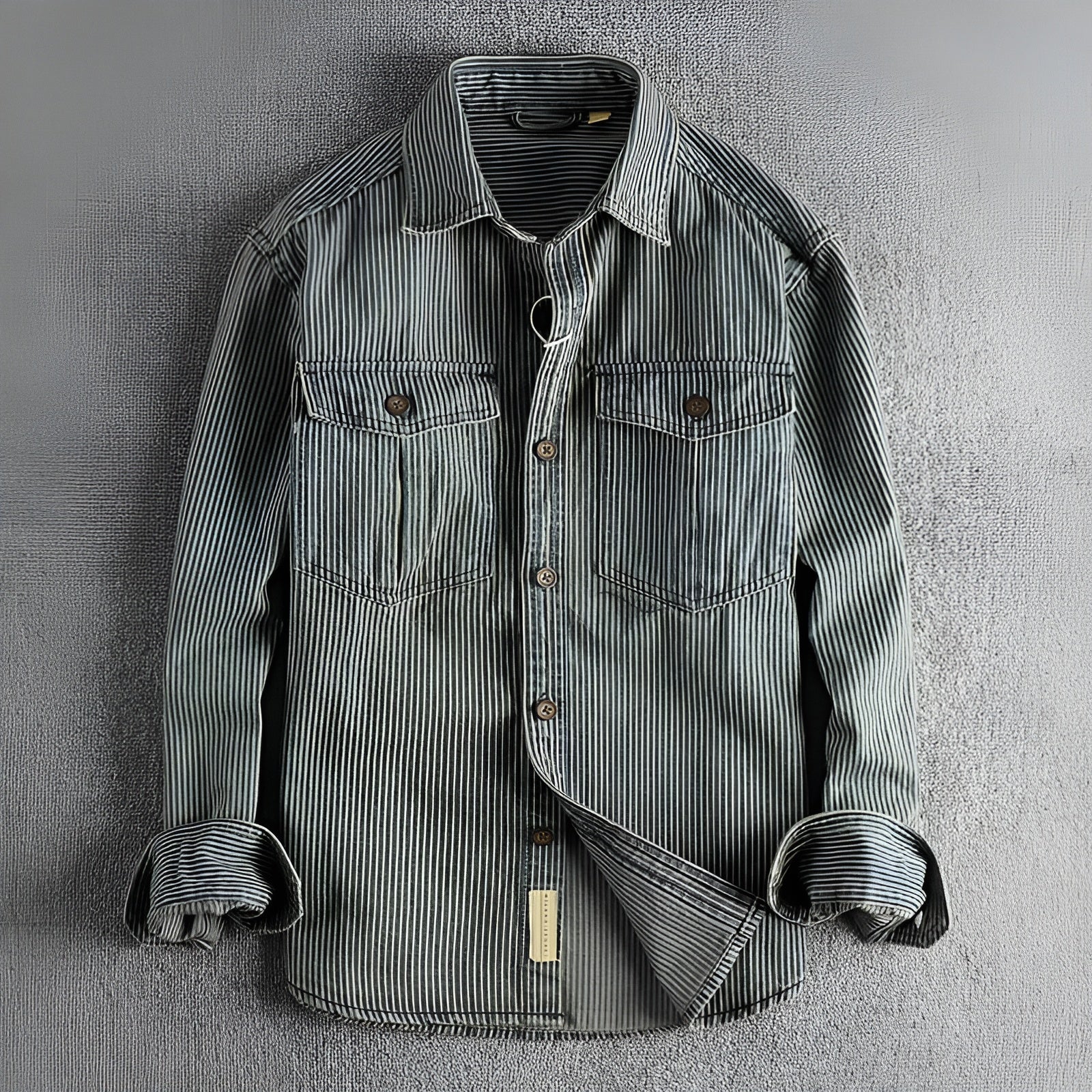 Men's Cargo Denim Shirt | Classic Vintage-Style Shirt with Utility Pockets