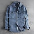 Men's Cargo Denim Shirt | Classic Vintage-Style Shirt with Utility Pockets