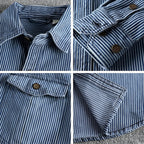 Men's Cargo Denim Shirt | Classic Vintage-Style Shirt with Utility Pockets