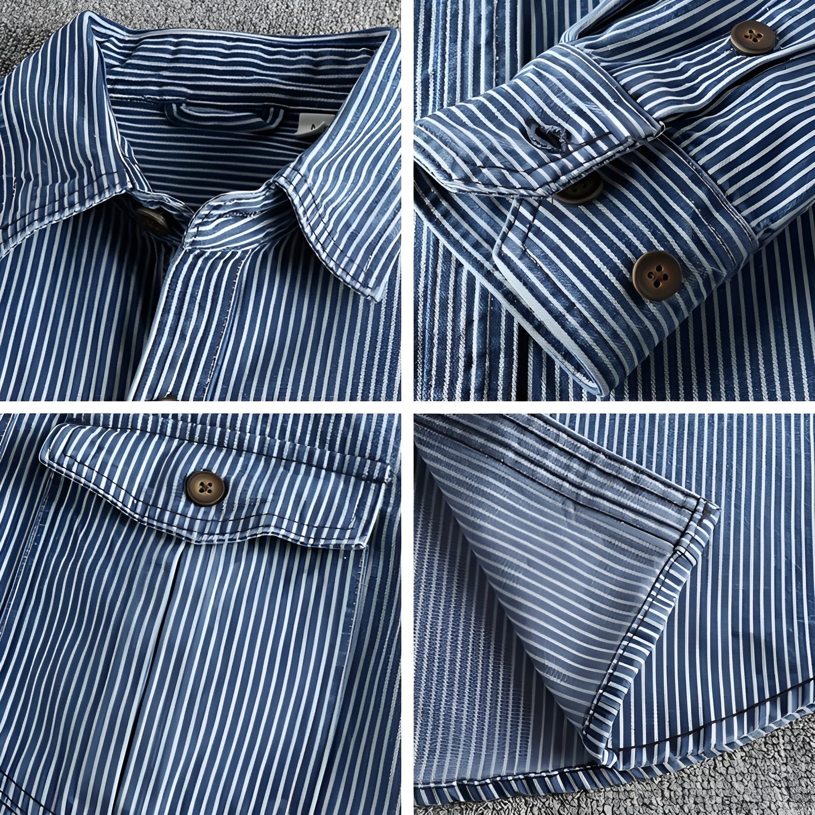 Men's Cargo Denim Shirt | Classic Vintage-Style Shirt with Utility Pockets