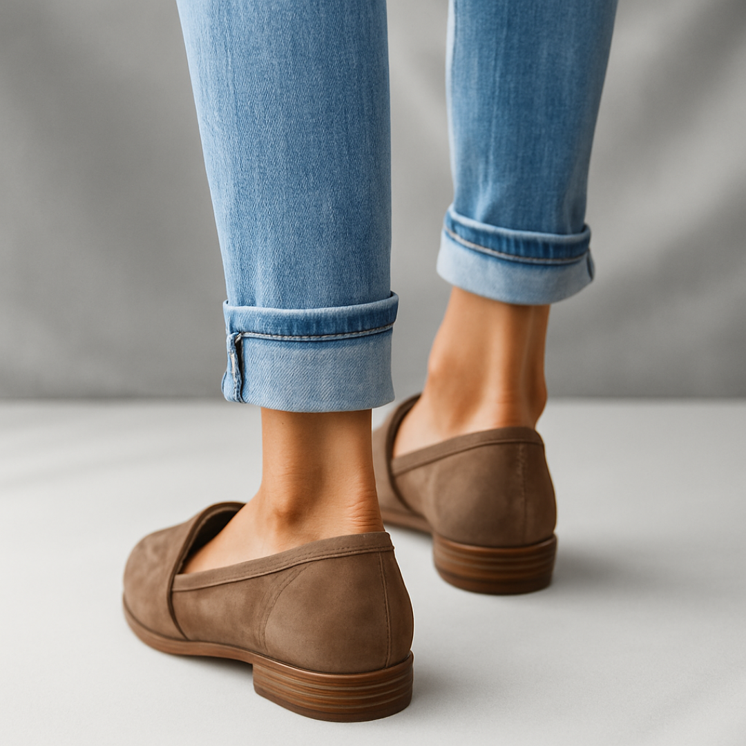 Women's Suede Loafers – Pointed Toe Slip On Elegant Flats