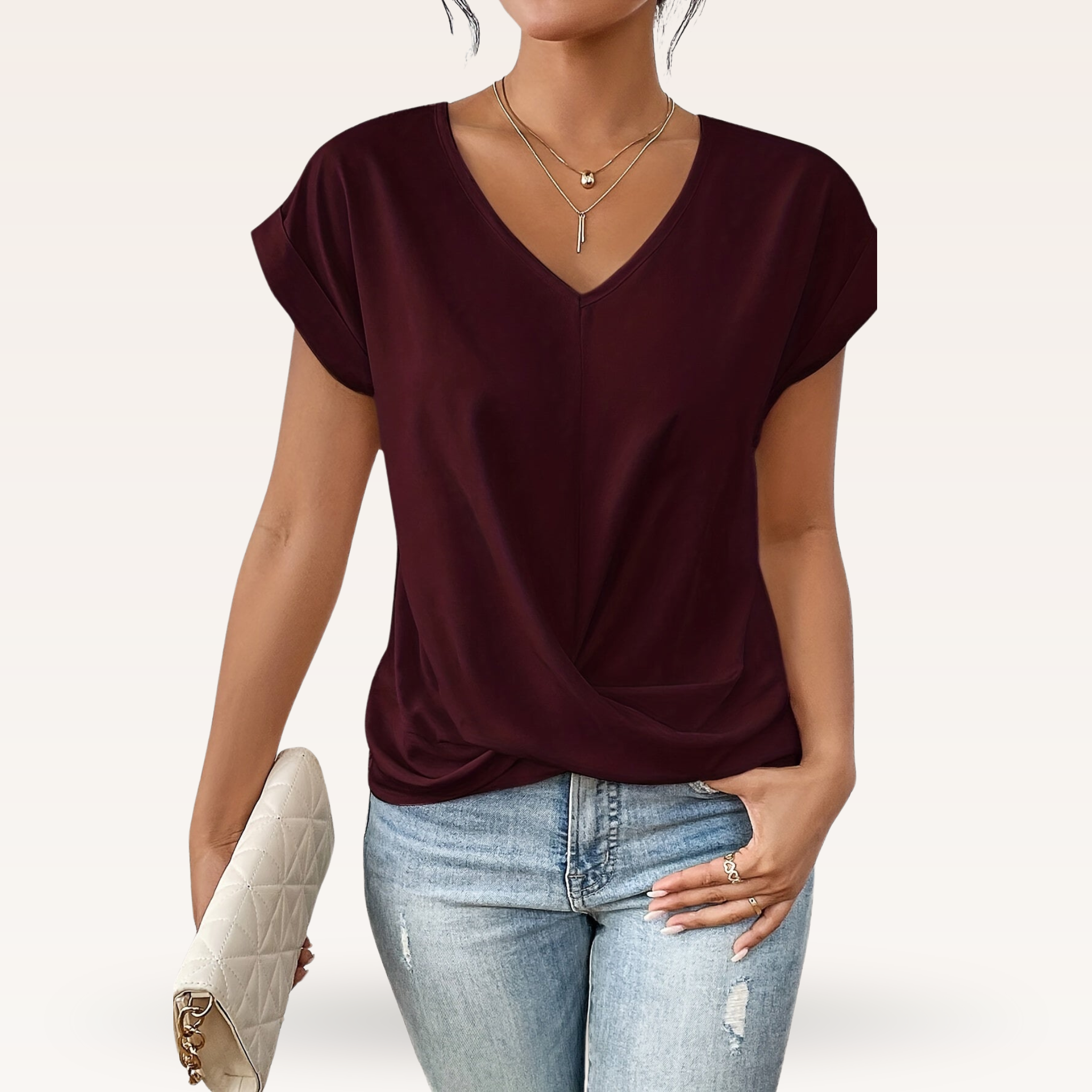 Women's Chic V-Neck T-Shirt