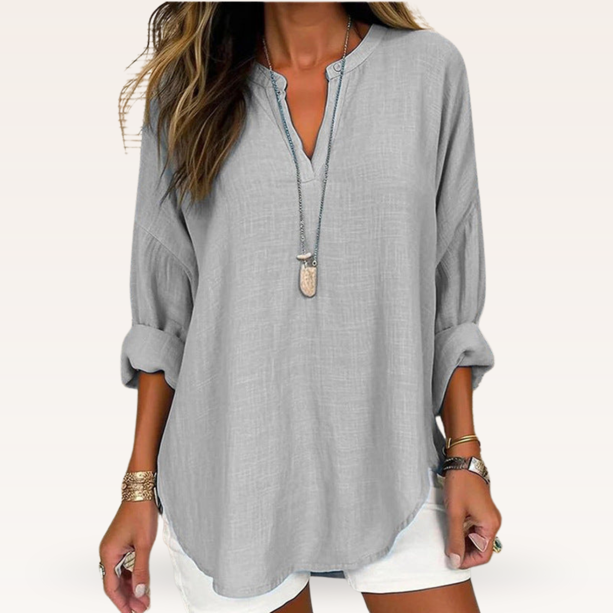 Women's Elegant V-Neck Blouse