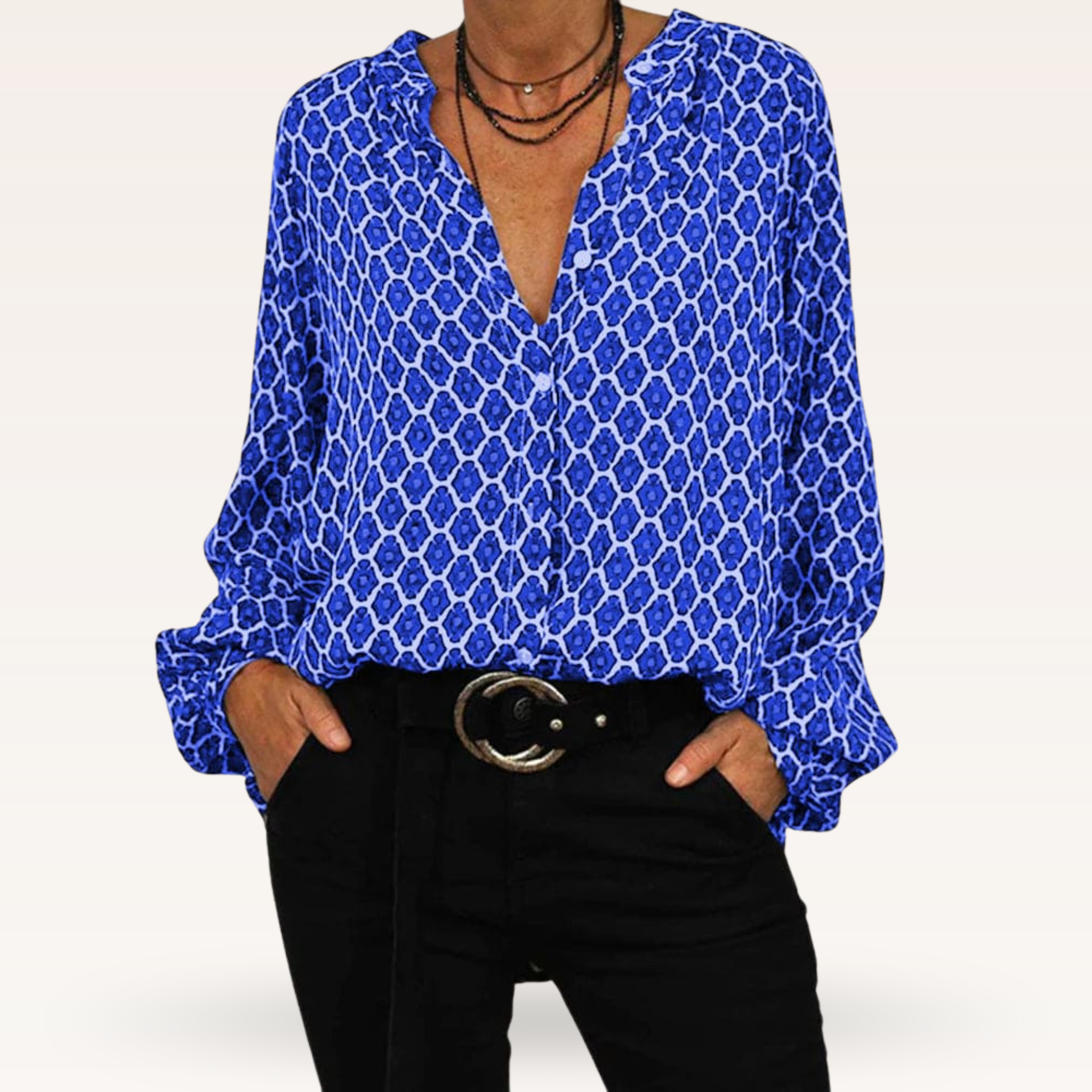 Women's Geometric Chic Blouse