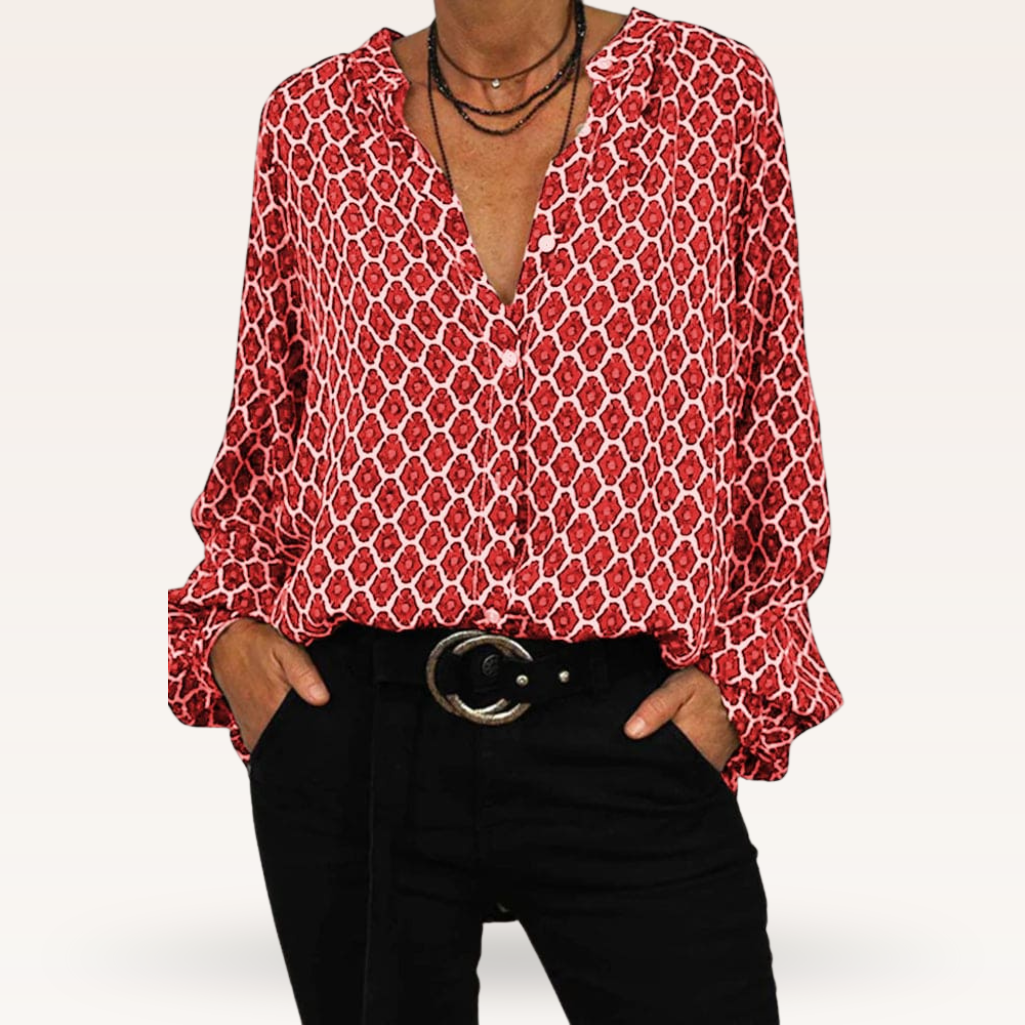 Women's Geometric Chic Blouse