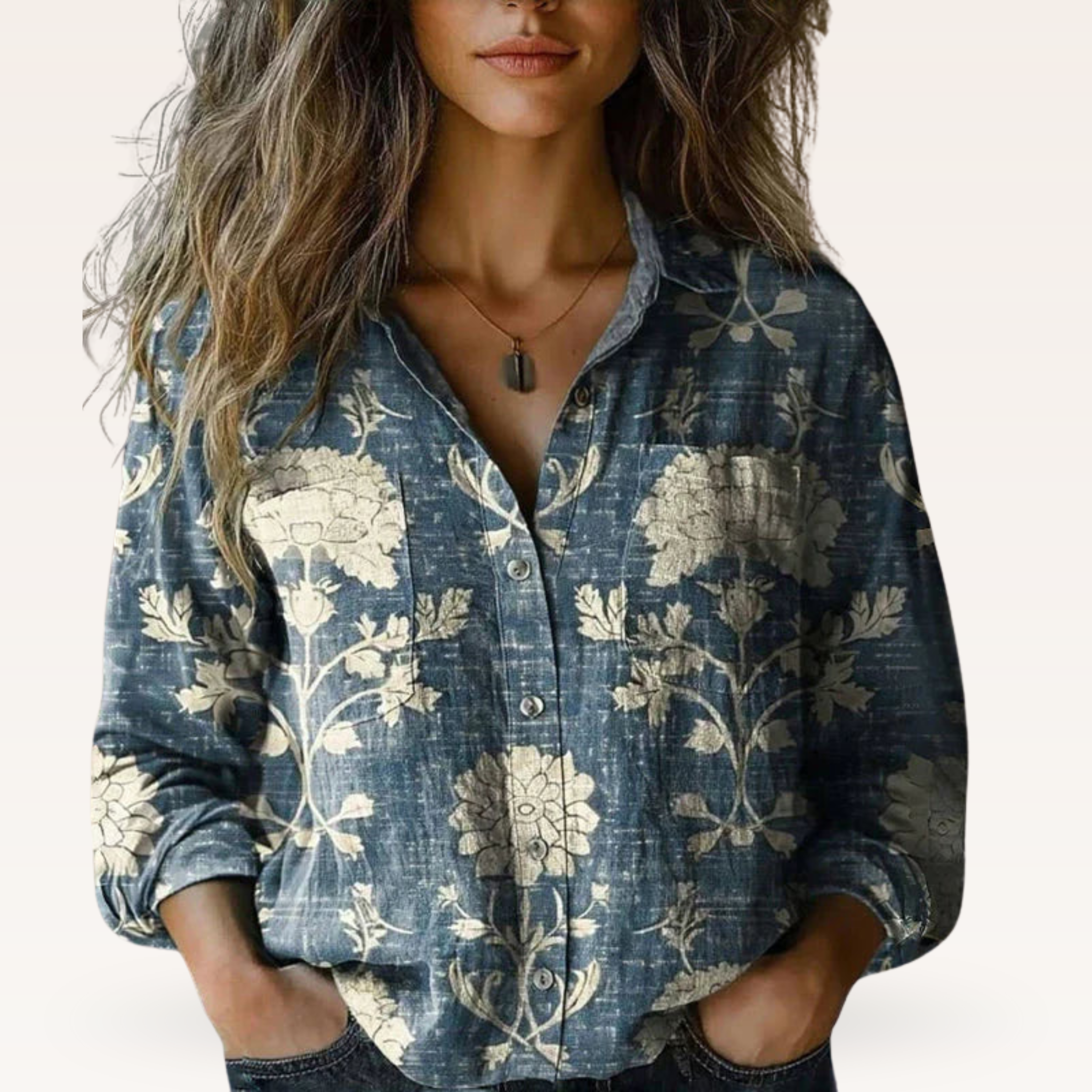 Women's Vintage Print Blouse