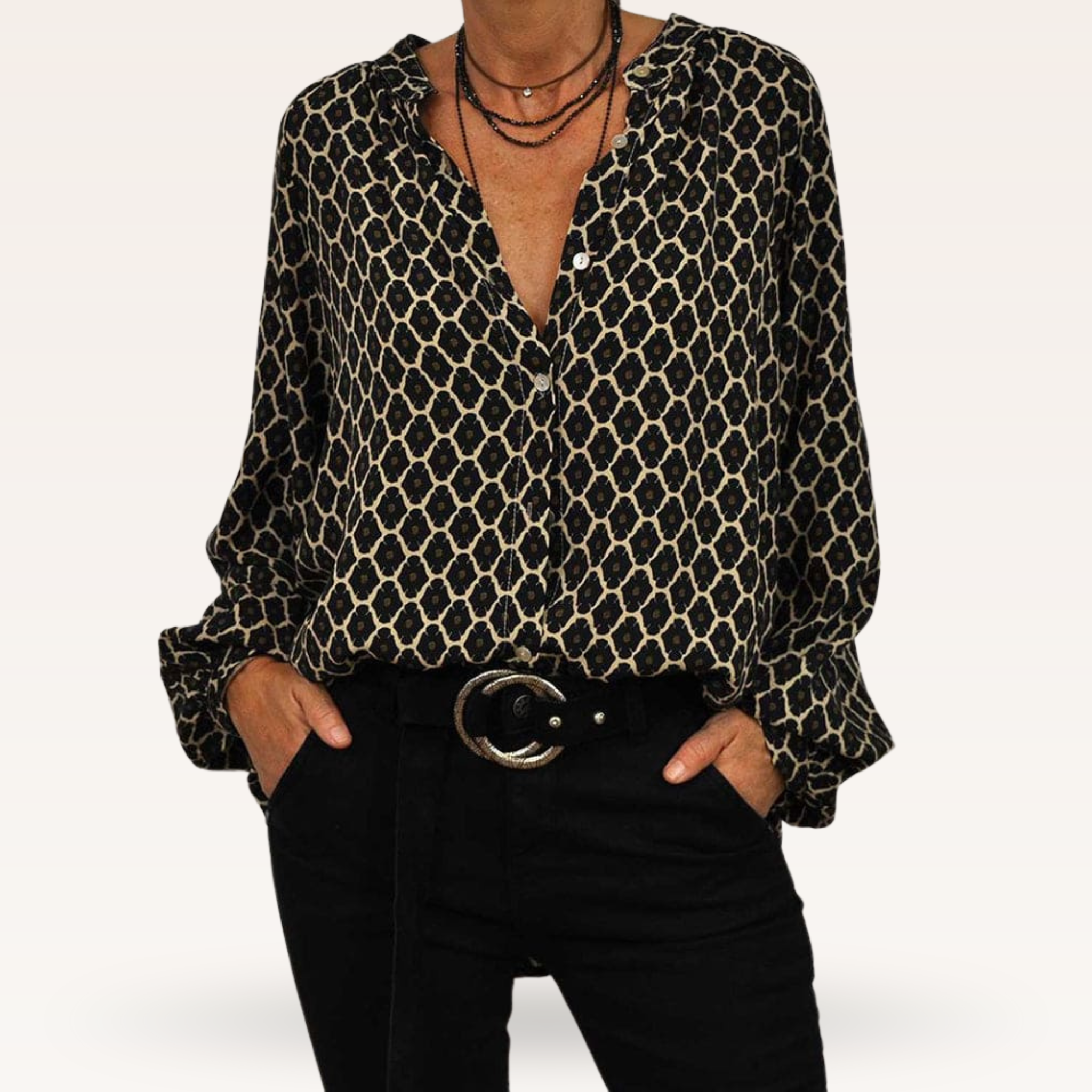 Women's Geometric Chic Blouse