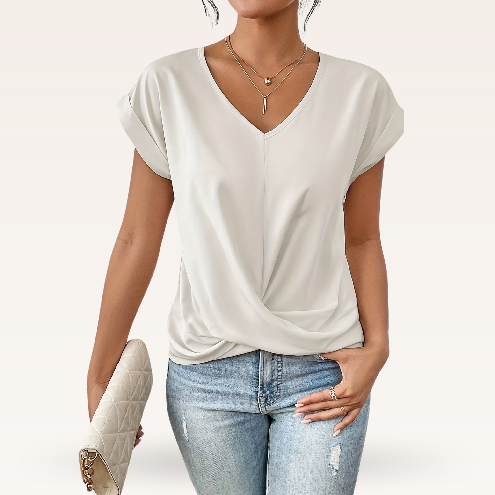 Women's Chic V-Neck T-Shirt